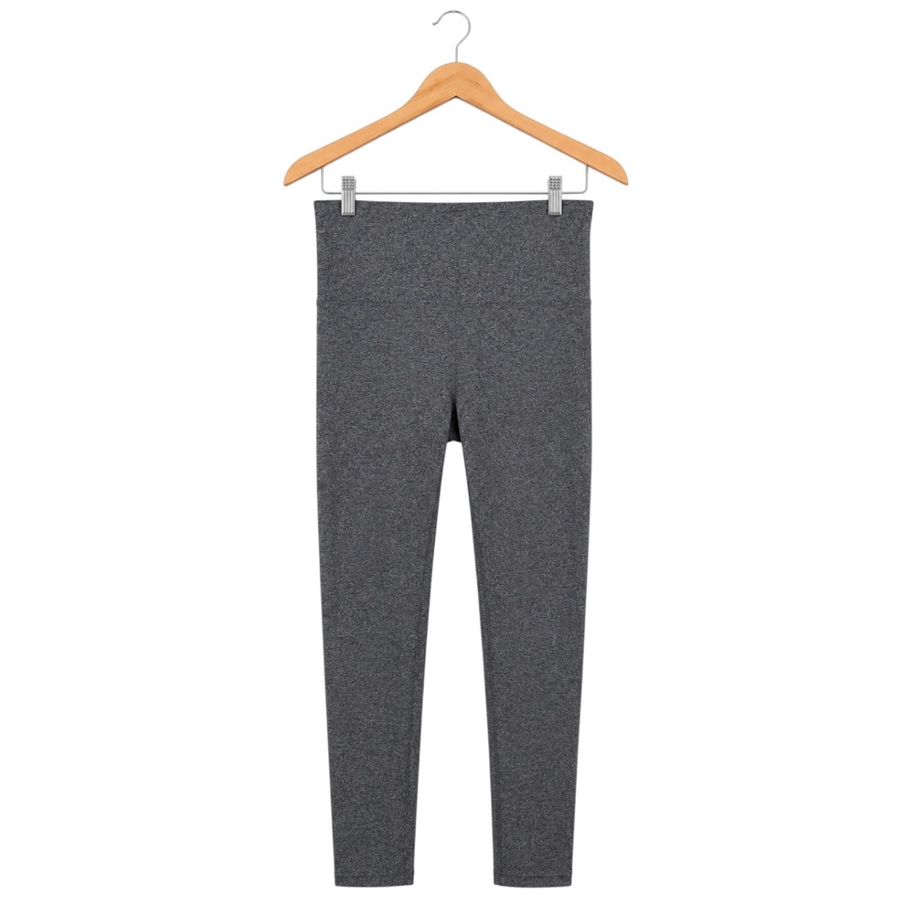 SPANX Sara Blakely Leggings Womens M Gray High Rise Shaping Compression Seamless
